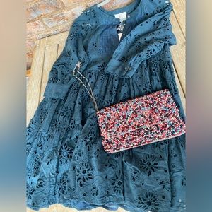 Bundle idea, gorgeous beaded clutch and Dra NWT dress!